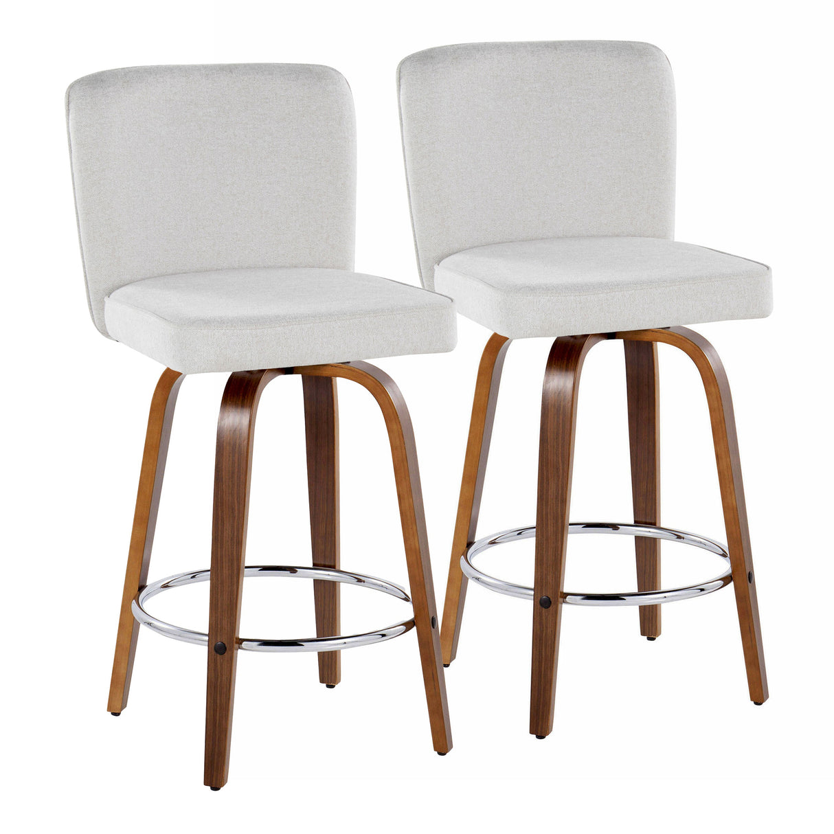 26" Contemporary Fixed-Height Counter Stool with Swivel