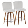 26" Contemporary Fixed-Height Counter Stool with Swivel