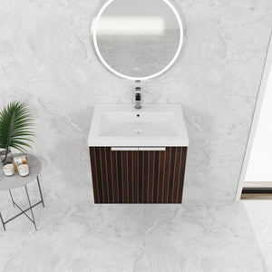 24 Inch Bathroom Cabinet With Resin Sink