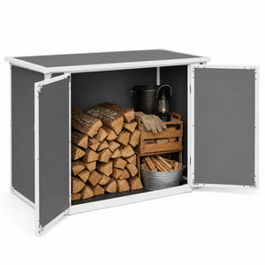 Horizontal Outdoor Storage Shed with Ramp & Hydraulic Lid