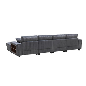 U-Shaped Convertible Sofa, 4 Seater Large Living Room Lounge