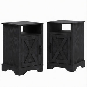 Farmhouse Nightstand, Charging Station & Storage