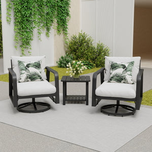 FR Two Swivel Chairs + One Side Table