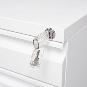 Contemporary 3 Drawer Mobile Filing Cabinet With Lock, Metal Office Storage For Legal / Letter Size