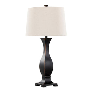 Riley 29" Contemporary Polyresin Table Lamp Set in Oil Rubbed Bronze