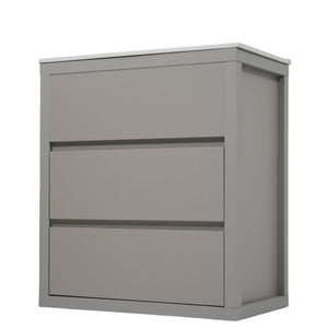 Freestanding Bathroom Vanity With Ceramic Sink, 2 Full Extension Drawers