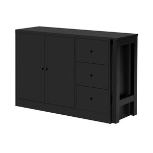 U Style 89.7'' Wooden Sideboard with Extendable Table