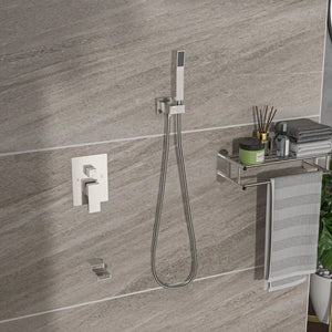 10" Wall Mounted Square Shower System With Rough In Valve
