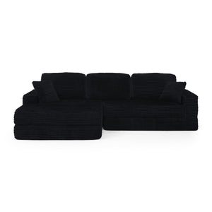 Modern Minimalist L Shape Modular Sectional Sofa, Couch