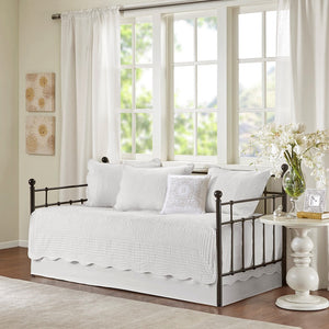 6 Piece Reversible Scalloped Edge Daybed Cover Set