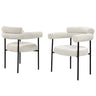 Upholstered Accent Dining Chairs With Armrests (Set of 2)