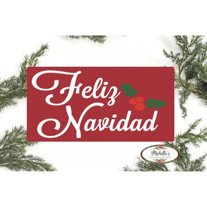 12 in Waterproof Feliz Navidad Sign