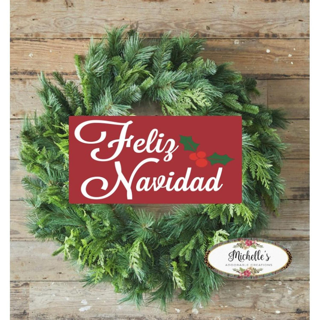 12 in Waterproof Feliz Navidad Sign