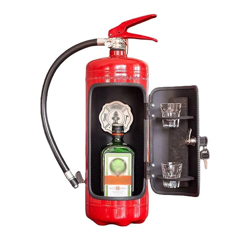 Fire Extinguisher Wine Bottle Holder Decorative Whiskey Champagne Bottle Stand