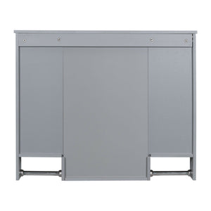 Wall Mounted Bathroom Storage Cabinet With Mirror, Medicine Cabinet With Towel Bar