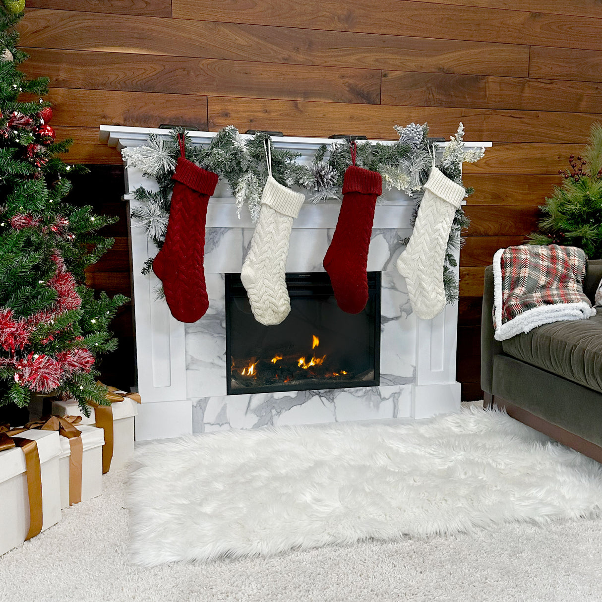 6-Ft. Christmas Snow Flocked Garland with Pinecones