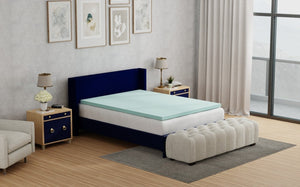 Omne Sleep Plush 3 Inch Twin Memory Foam Cooling Mattress Topper