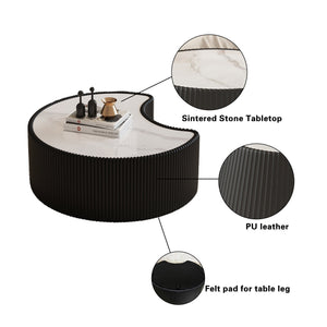 Light Sintered Stone Top Coffee Table