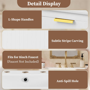 Wall Mounted Bathroom Cabinet With Side Cabinet Combo
