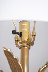 D16x31' Leaf Lamp with Marble Base Gold