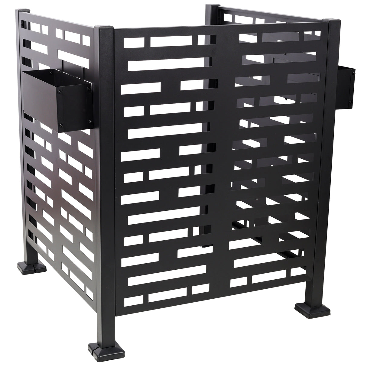 3x3 Ft Metal Air Conditioner Privacy Fence with Planter Boxes