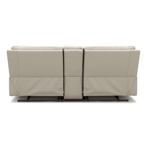 Malibu - Modern Power Motion 3 Piece Reclining Loveseat Sofa With Cup Holders - Cream Taupe Beige