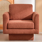 Hartswell Teddy Sherpa Modern Swivel Accent Chair