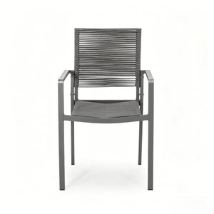 7-Piece Aluminum & Woven Rope Outdoor Patio Dining Set