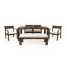 Outdoor Dining Set Rectangular Table With Umbrella Hole