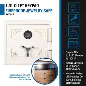 Keypad Fireproof Protection Jewelry Safe