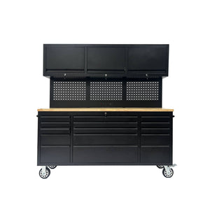 72" Heavy Duty Rolling Tool Storage Cabinet with Power Strip