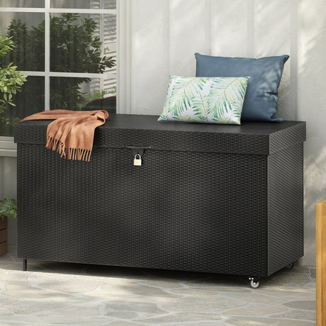 200-Gallon-All-Weather-Wicker-Deck-Storage-Chest-Outdoor-Storage-Boxes