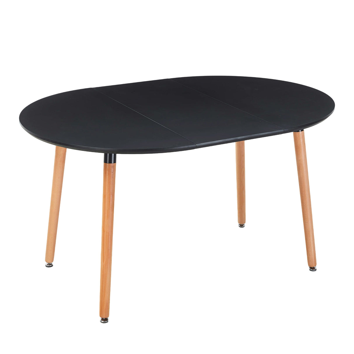 Extensible Dining and Office Table with Wood Legs