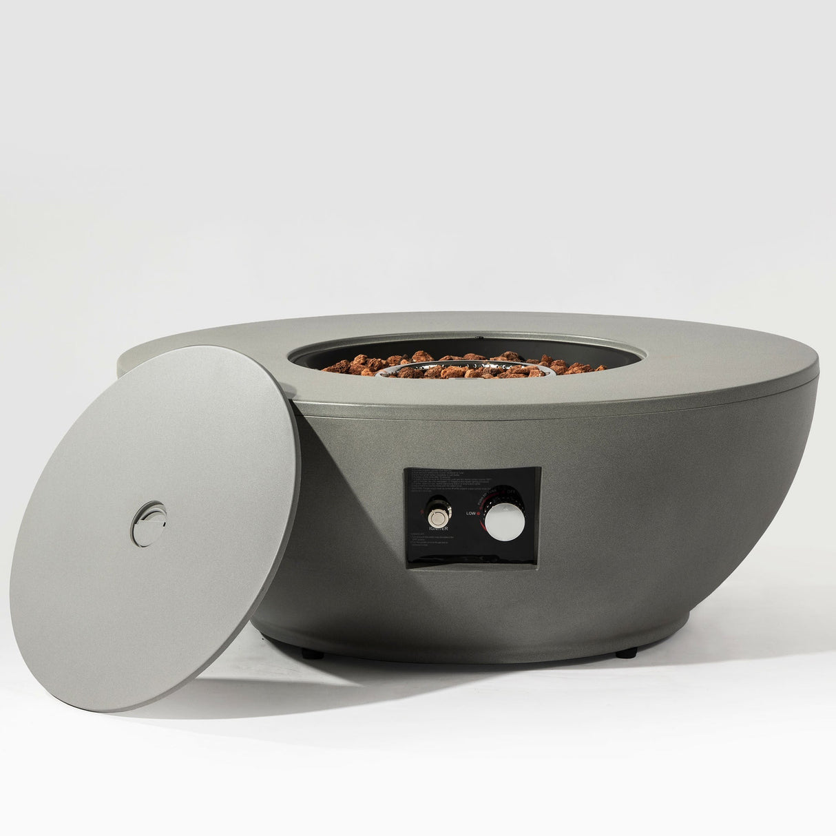 36" Propane Gas Fire Pit Table - Grey Steel