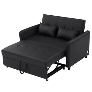 Convertible Sleeper Sofa Bed With 3 USB Ports