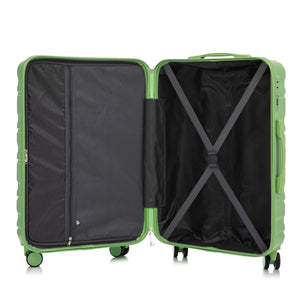 HIFINE Tourist 3-Piece Spinner Wheel Luggage Set in Green