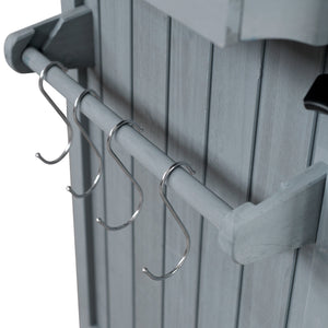 K&K 78.3' Outdoor Kitchen Island with Foldable Grill Table