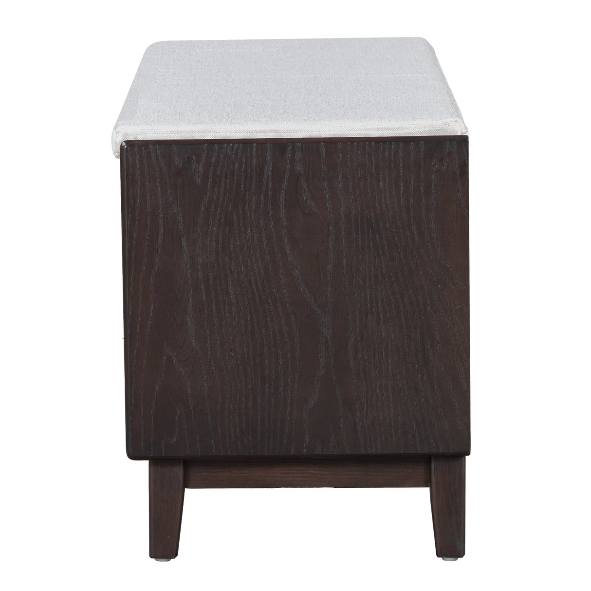 TREXM Boho Rattan Entryway Bench with Storage