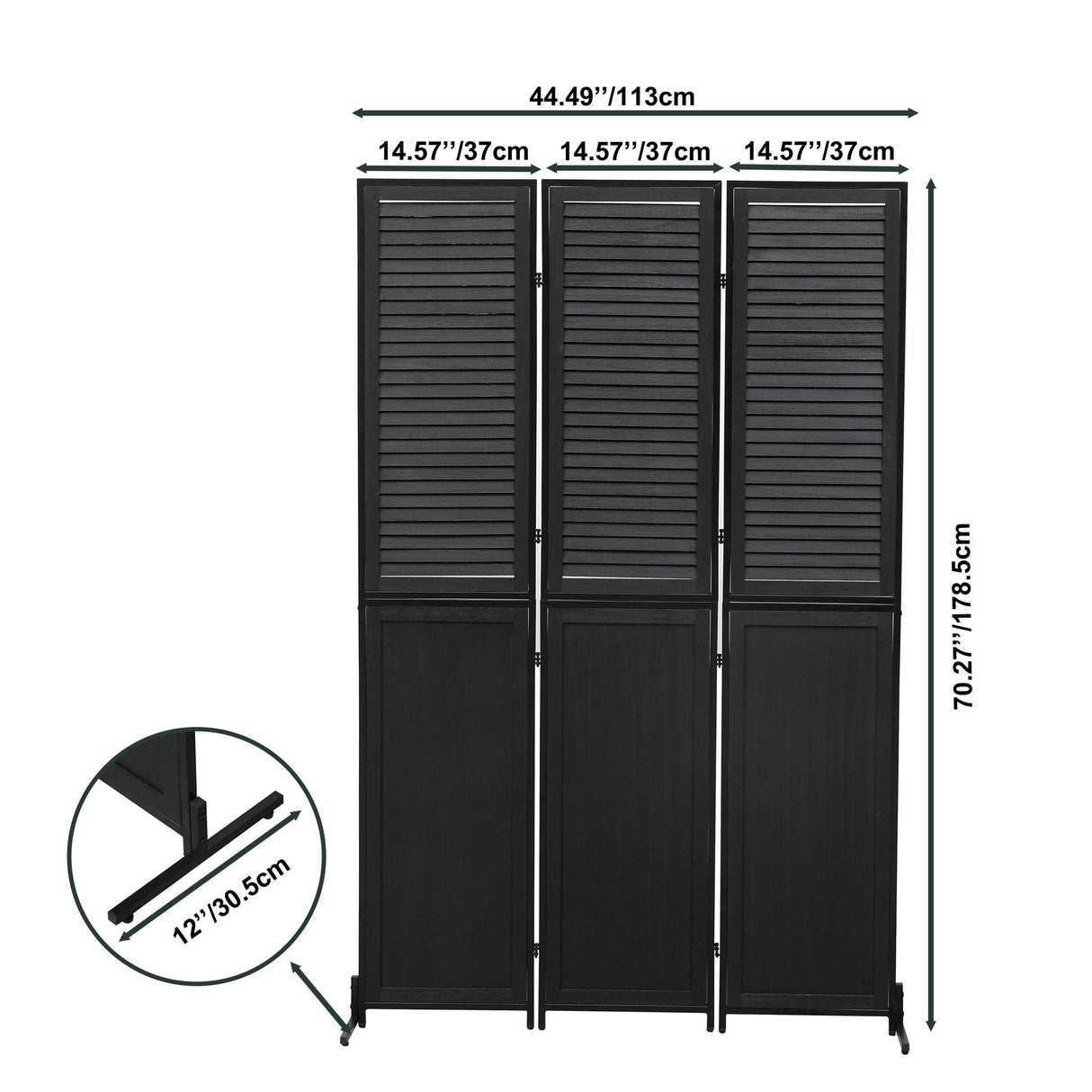 Rustic 3 Panel Room Dividers And Folding Privacy Screen