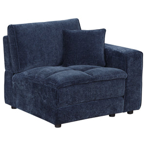 Azure - 5 Piece Upholstered Modular Sectional Sofa - Blue