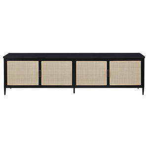 Kenneth - 4 Door TV Stand - Black