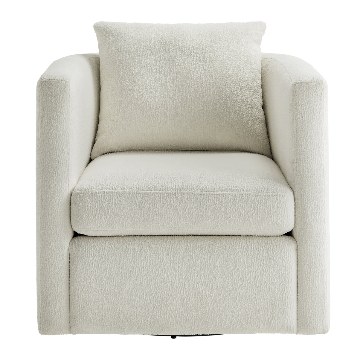Sutton Light Grey Performance Fabric Swivel Barrel Chair