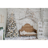 6.5-Ft. Flocked Alaskan Pine Christmas Tree with Warm White LED Lights