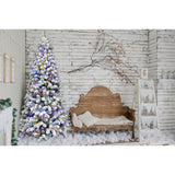 7.5-Ft. Flocked Alaskan Pine Christmas Tree with Dual Multicolor & Warm White LED Lights