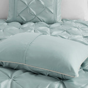 7 Piece Tufted Comforter Set Seafoam King