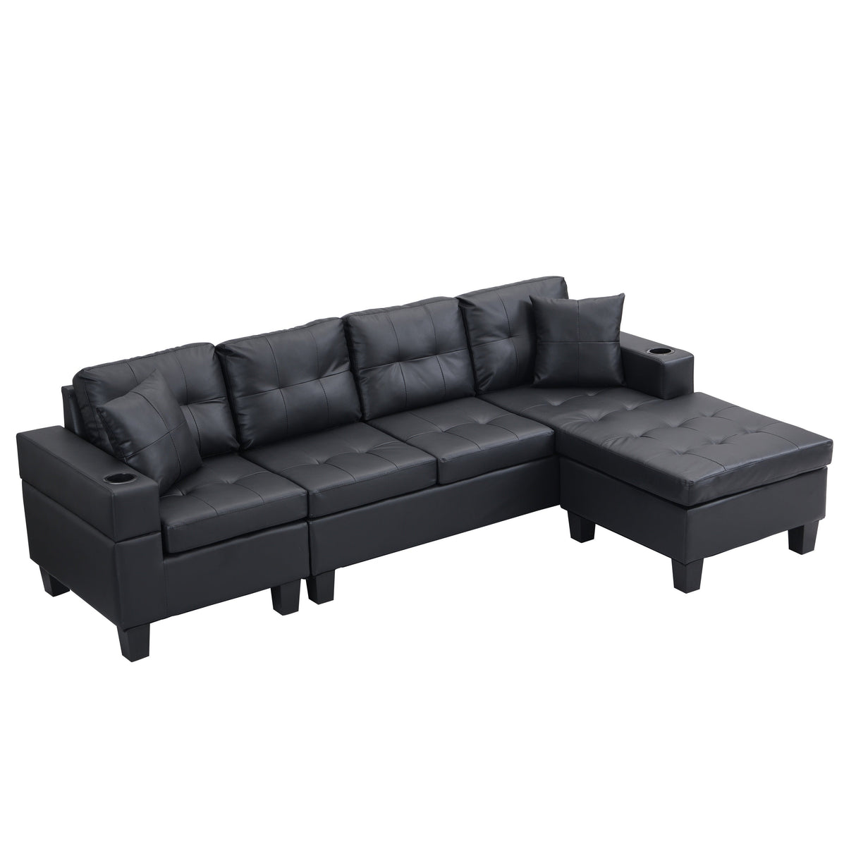 Modern Sectional Sofa Set with L Shape Chaise Lounge