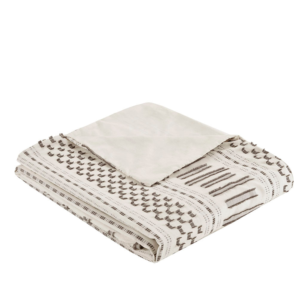 Full/Queen Cotton Jacquard Duvet Cover Mini Set