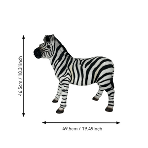 18.31' H x 19.49' L Simulated Zebra Garden Statue, Resin Outdoor & Indoor Decorative Ornament