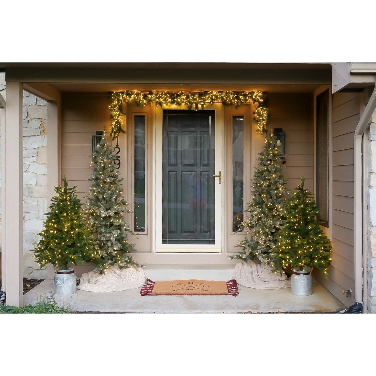 7.5-Ft. Buffalo Fir Slim Artificial Christmas Tree with White Incandescent Smart Lights