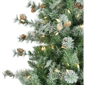 7.5-Ft. Buffalo Fir Slim Artificial Christmas Tree with White Incandescent Smart Lights